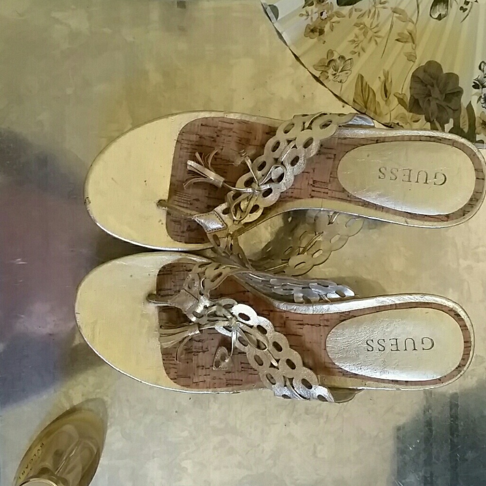 ***SALE*** Guess Gold Heeled Sandals